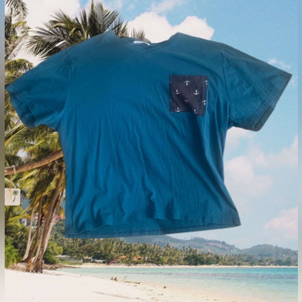 Pre Owned Men’s Keyocean Tee Shirt Sz Lg Nautical Casual Comfort And Style